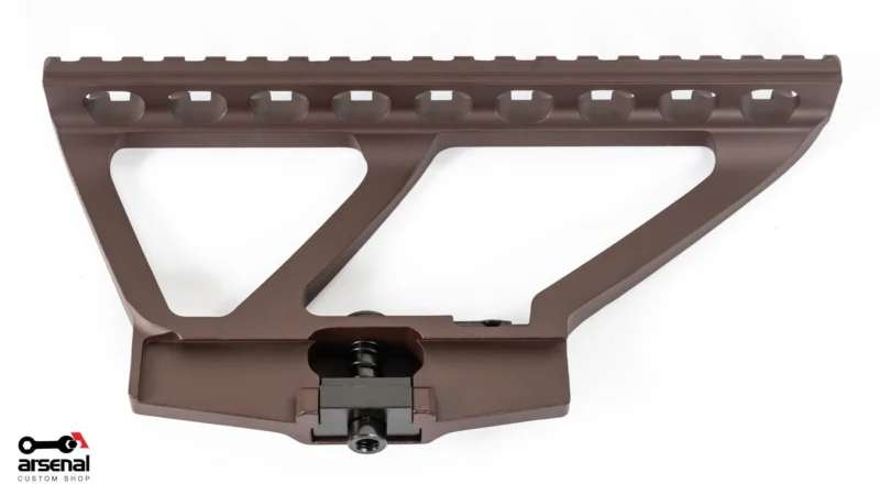 Arsenal Picatinny Scope Mount with Plum Hard Anodized for AK Variant Rifles with Side Rail - Image 2