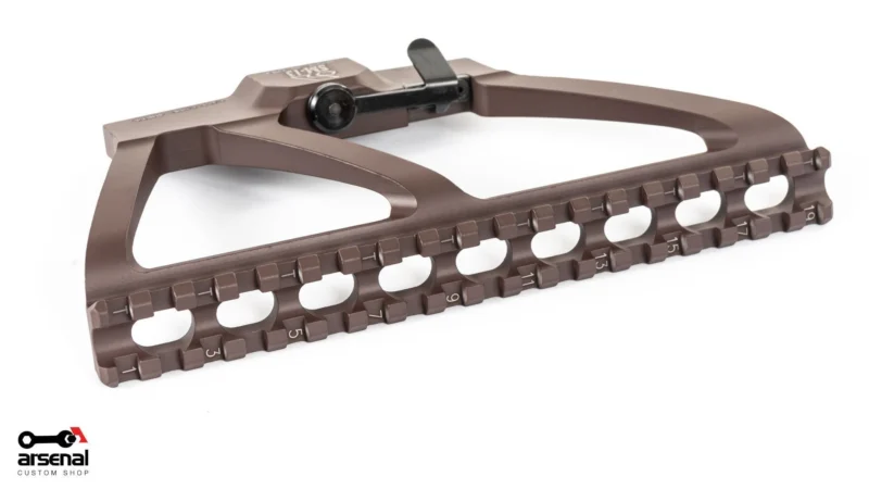 Arsenal Picatinny Scope Mount with Plum Hard Anodized for AK Variant Rifles with Side Rail - Image 3