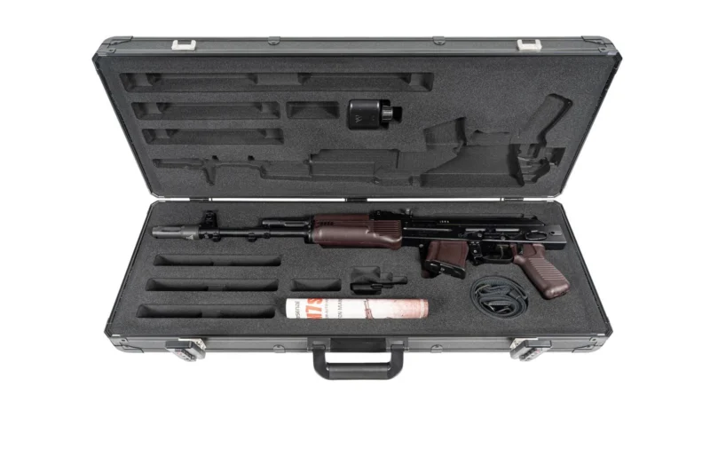 Arsenal SAM7SF 7.62x39mm Semi-Auto AK-47 Rifle with Aluminum Side Folding Stock and Arsenal Hard Case Plum - Image 3