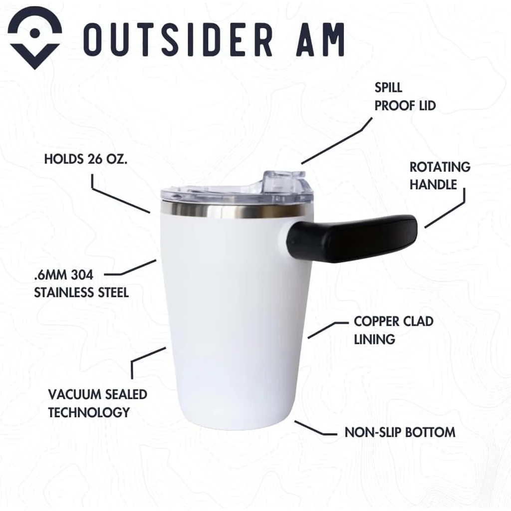 Outsider The AM Travel Mug Black - Image 2