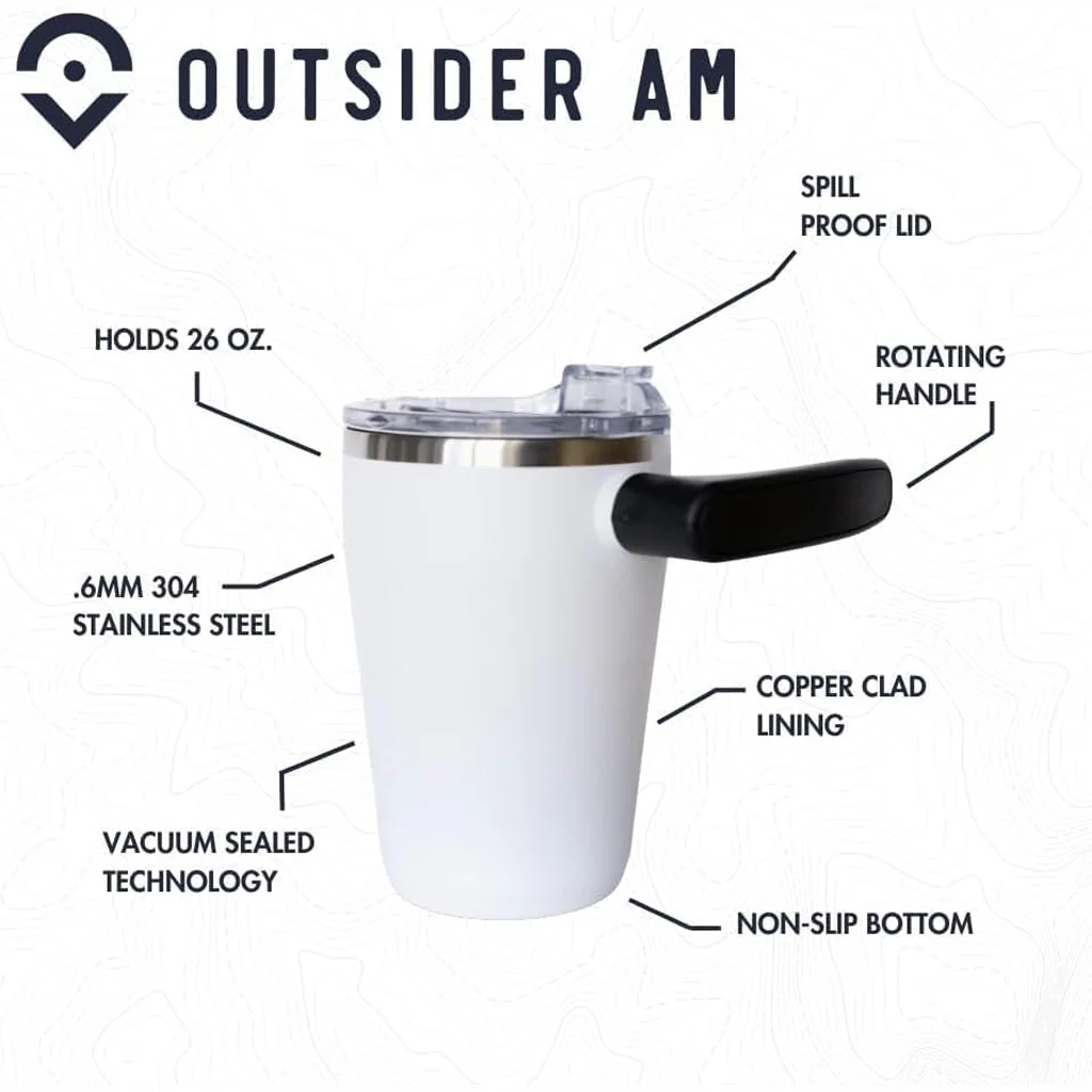 Outsider The AM Travel Mug Blaze Orange - Image 2