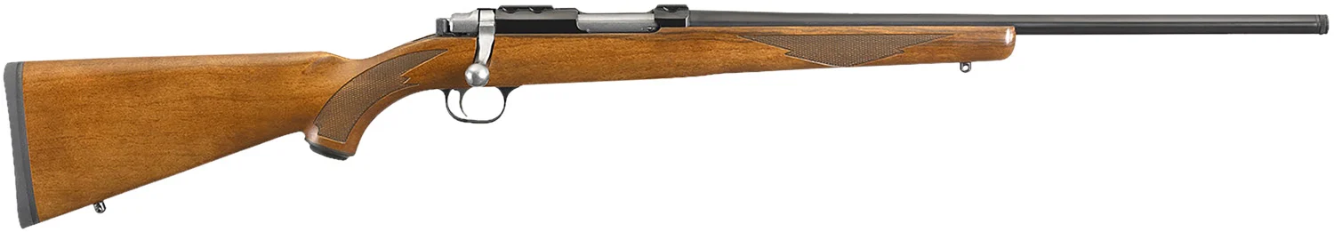 Ruger 7225 77/22 22 Hornet 6+1 Capacity, 20" Threaded Barrel, Blued Alloy Steel, Integral Scope Mount On A Solid Steel Receiver, American Walnut Stock