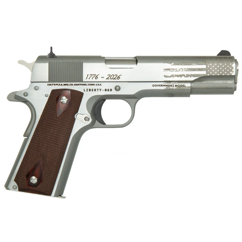 Colt 1911 Liberty 250th Pistol 45 ACP 5 in. Stainless w/250th Engraving 8 rd. - Image 2
