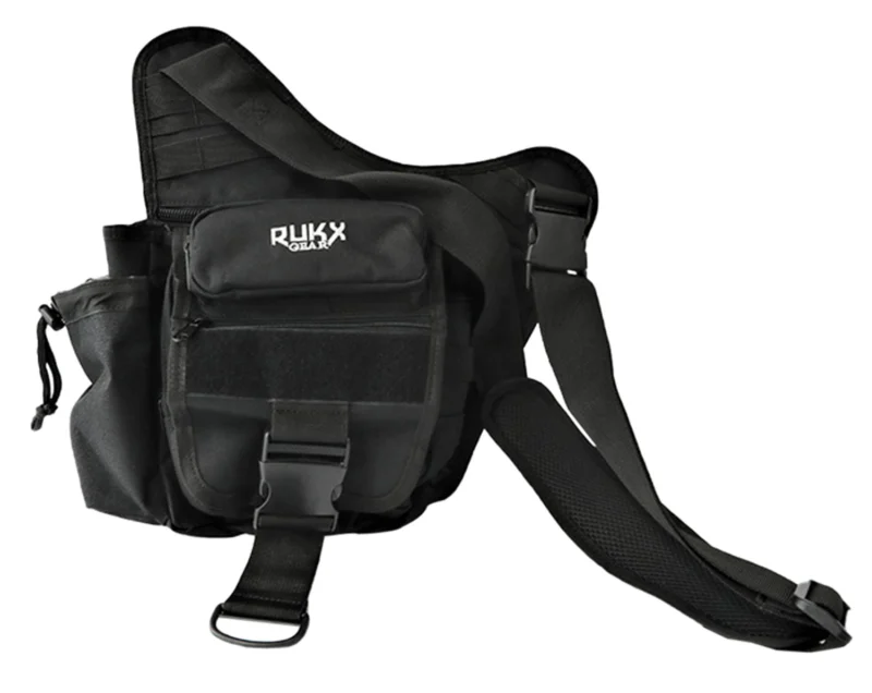 Rukx Gear ATICTSBB Sling Bag Black 600D Polyester Single Strap