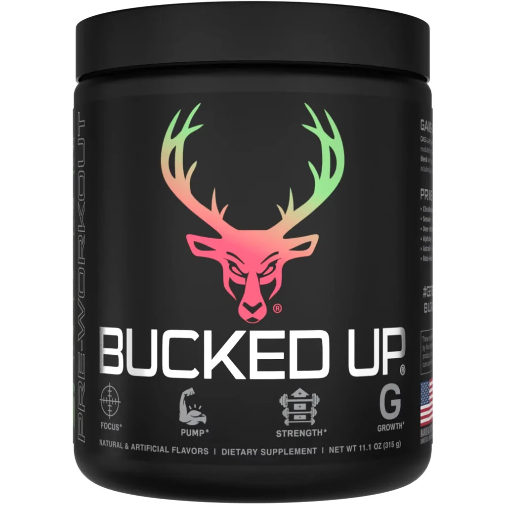 Bucked Up Pre-Workout Strawberry Kiwi 30 Serving Tub - Image 2
