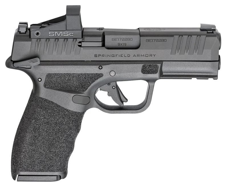 Springfield Armory Hellcat Pro OSP Handgun 9mm Luger 15rd & 17rd Magazines 3.7" Barrel Black with Manual Safety Shield SMSC Red Dot and Case