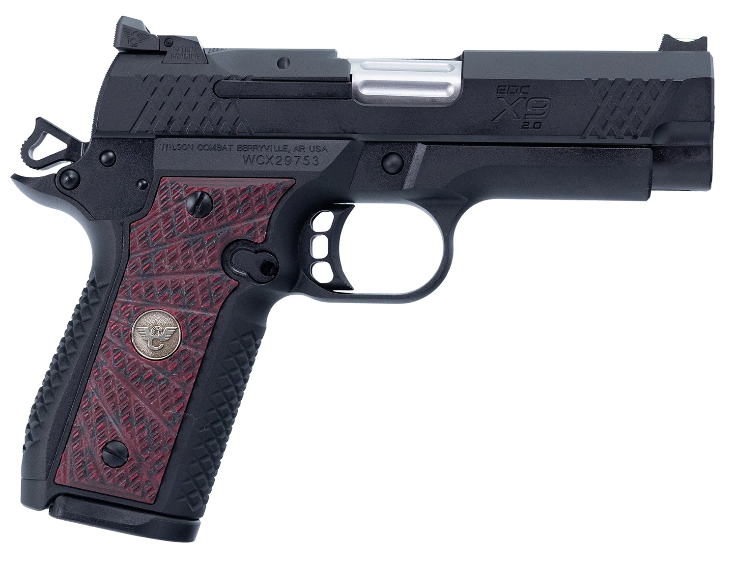 WILS 2EDCX-CP-9-BCG EDC X9 2.0 9M 4" 15R CHERY GRP - Wilson Combat