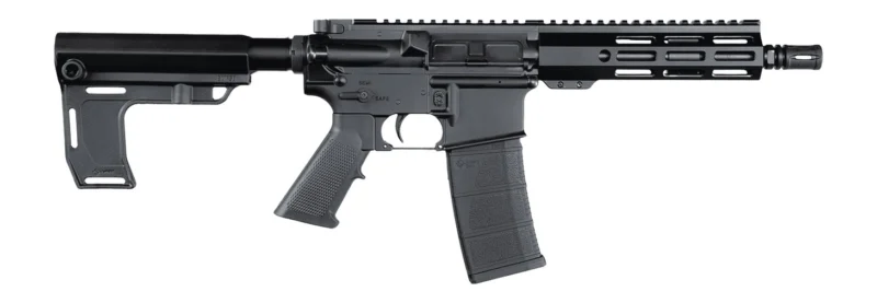 Andro Corp Industries 5568CBMPS ACI-15 CQB 5.56 NATO 30+1 8" Black Nitride Threaded Barrel, Black Anodized Aluminum Receiver w/Picatinny Rail, M-LOK Handguard, Black Polymer SBA3 Pistol Brace, A2 Grip