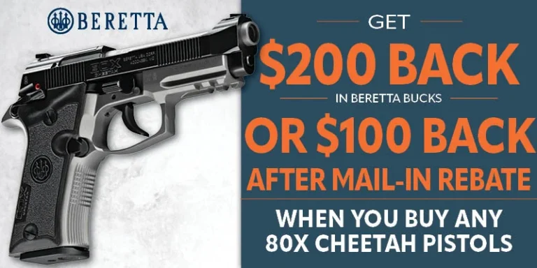 Beretta 80X Cheetah Rebate - WTW Arms
