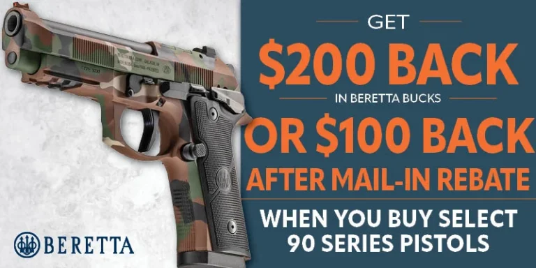 Beretta 90 Pistols Rebate - WTW Arms