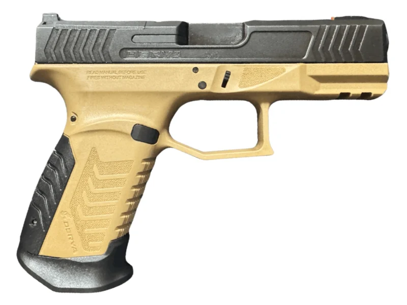 Derya Firearms DY9.BROTSS.US DY9  9mm Luger 15+1 4.02" Black Nitride Stainless Steel Optic Cut Slide, ODG Brown Polymer Frame w/Picatinny Rail, Interchangeable Backstrap Grip - Derya Arms