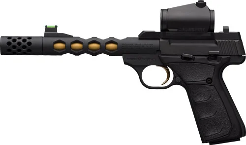 Browning Buck Mark Vision Handgun .22 LR 10rd Magazine 5.875" 1/2x28 Threaded Barrel Black Gold with Vortex Red Dot - Image 2
