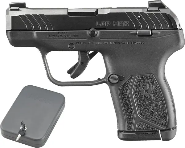RUGER LCP MAX .380ACP FRONT - NIGHT SIGHT BLK 10SH W/CASE