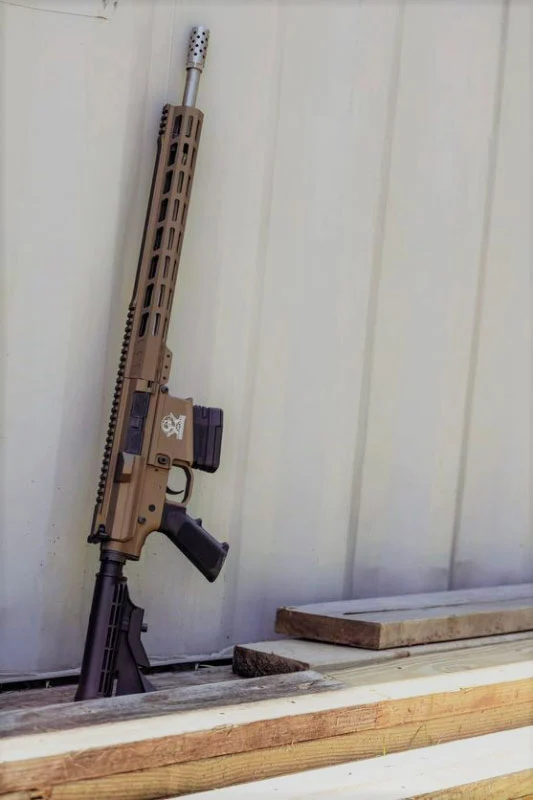 Great Lakes Firearms .308 Winchester Rifle .308 Win 10rd Magazine 16" Stainless Barrel 15" MLOK Rail Bronze Finish - Image 3