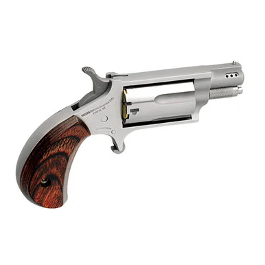 North American Arms NAA-22MS-P Mini Revolver .22WMR 5 Rounds 1.13" SAO Stainless/Rosewood Ported