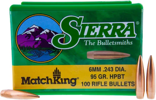 SIERRA BULLETS 6MM .243 - 95GR HP-BT MATCH 100CT - Image 2