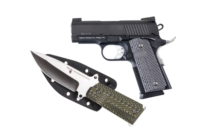 DESERT EAGLE 1911 UNDERCOVER - 45ACP 3" ADJ. BLUED W/KNIFE