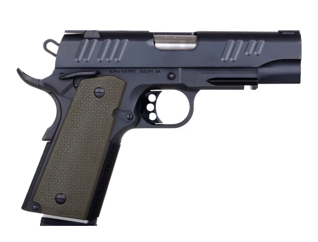 ALPHA FOXTROT AF1911-S HGA 9MM 3.25IN BBL POLISHED BLACK DLC 8RD NOVAK SIGHT